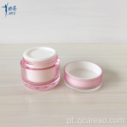 Frasco de creme acrílico para cuidados com a pele para uso cosmético